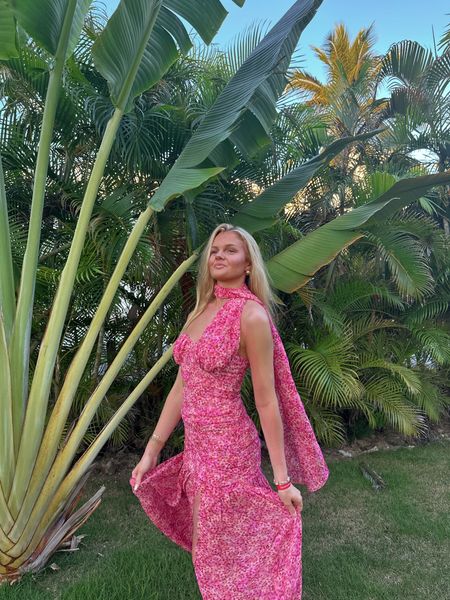 Pink vacation dress, Hello molly dress, scarf dress, unique dress, wedding guest dress, pink dress, maxi dress, vacation dress, vacation outfit inspo, punta Cana outfit

#LTKWedding #LTKStyleTip #LTKSeasonal