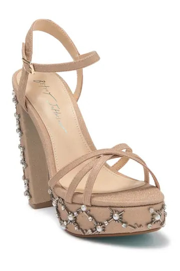 Eliot Beaded Block Heel Platform Sandal | Nordstrom Rack