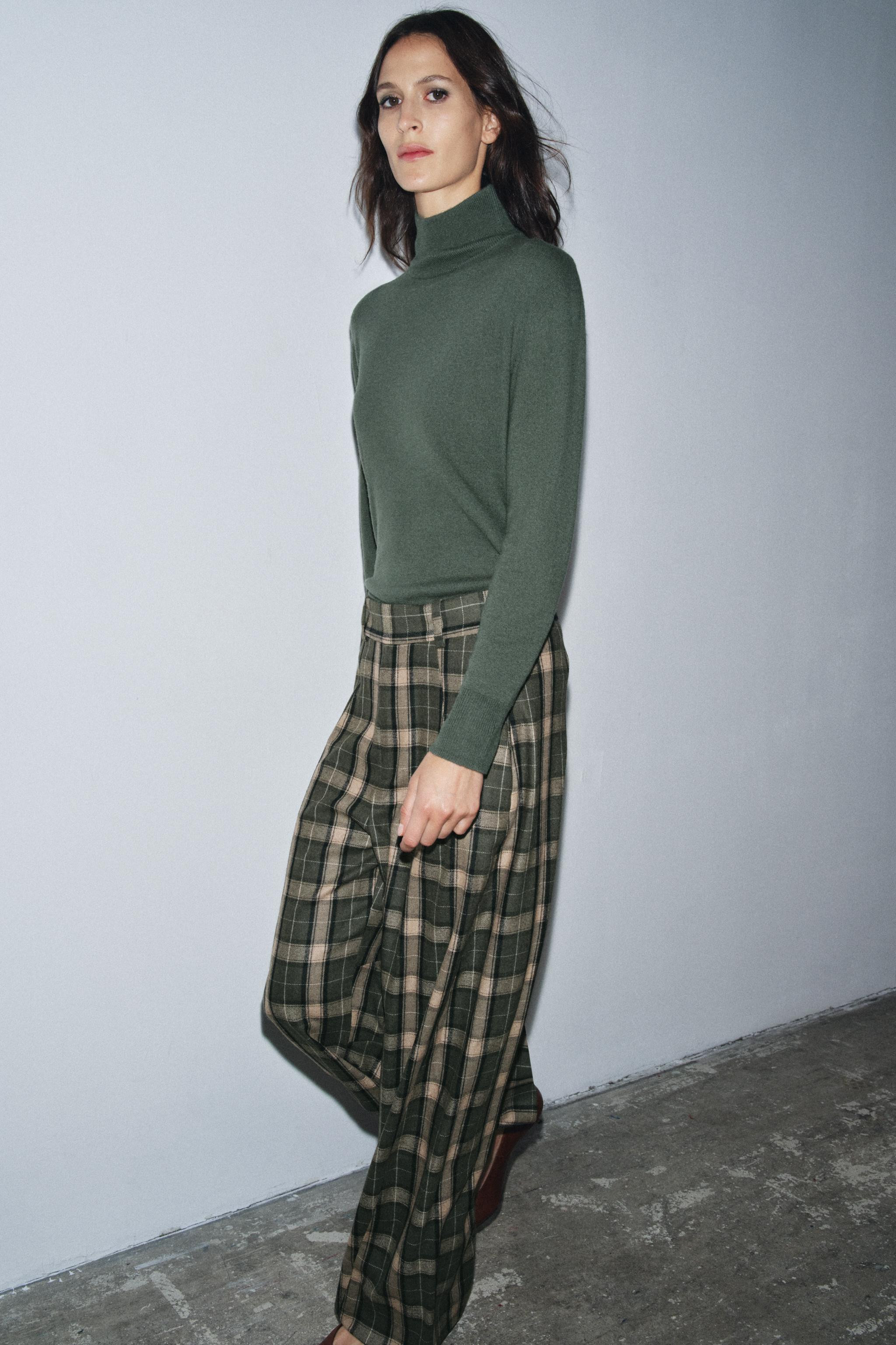 PLAID WOOL PANTS ZW COLLECTION | Zara US