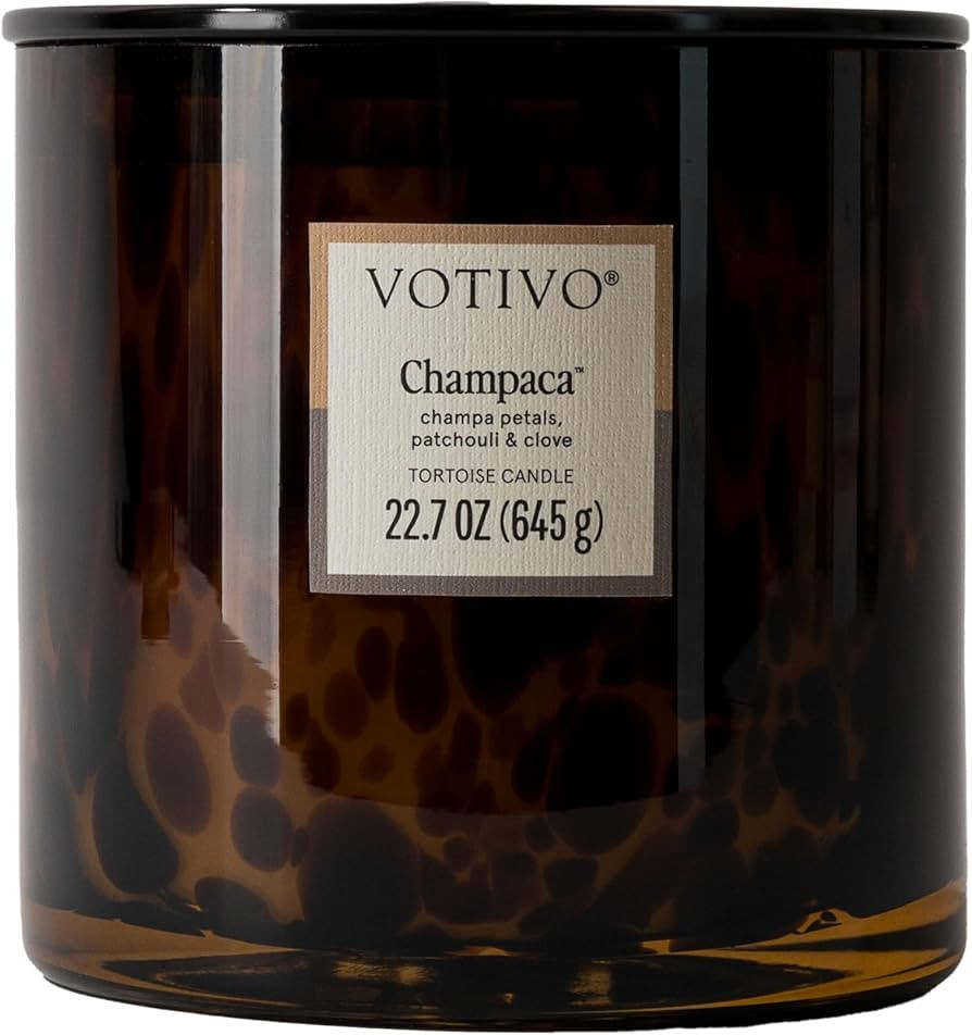 Votivo Champaca Tortoise Scented Candle | 22.7 oz Soy Wax Blend | Patchouli Scent | Decorative Ho... | Amazon (US)
