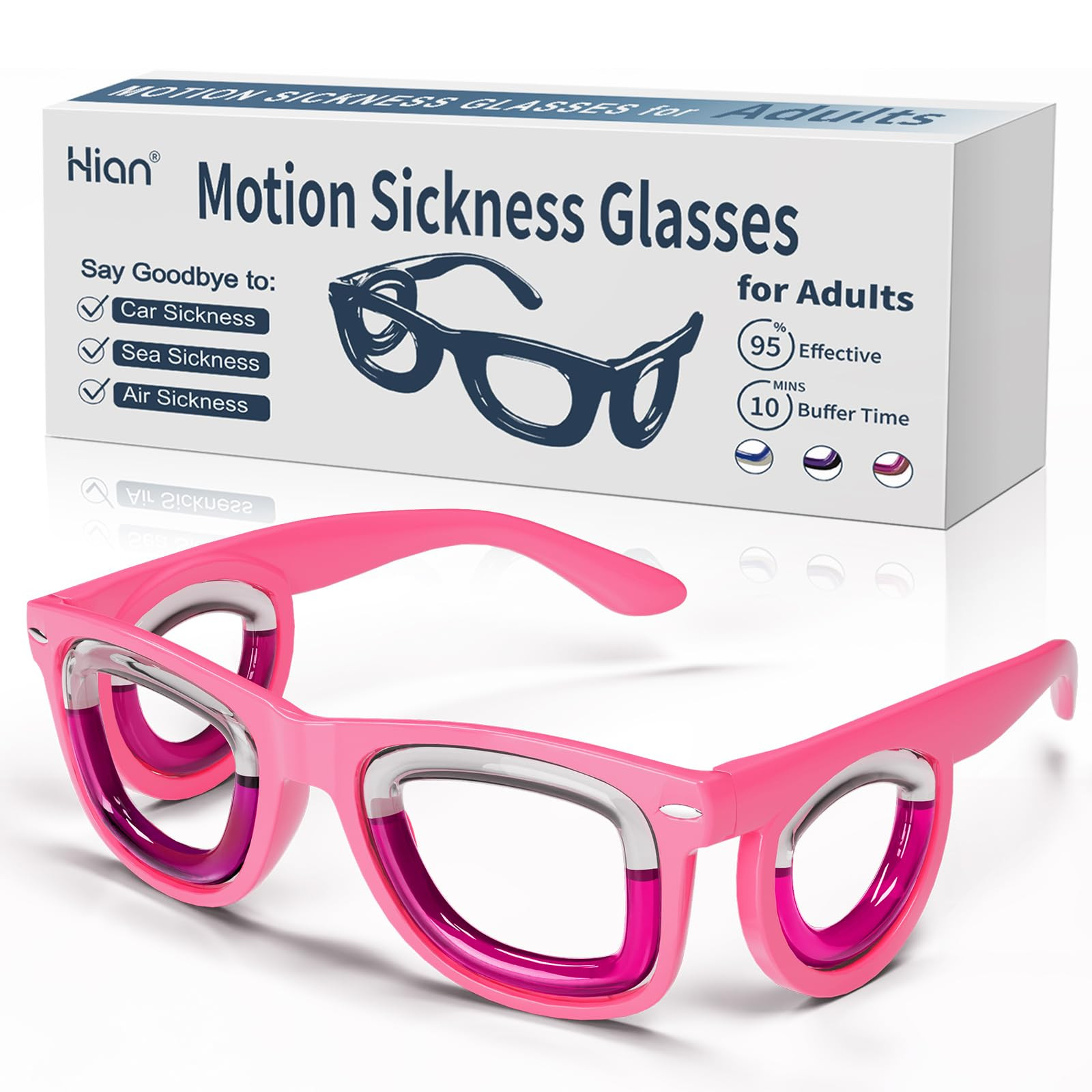 Hion Adult Anti- Motion Sickness Smart Glasses, Ultra-Light Portable Nausea Relief Liquid Glasses... | Amazon (US)