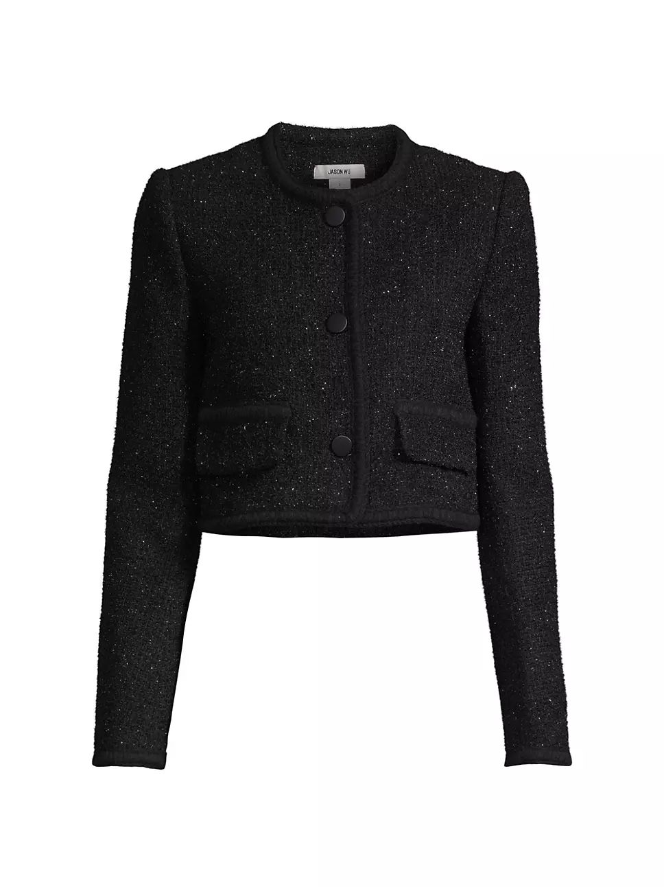 Sparkle Tweed Crop Jacket | Saks Fifth Avenue