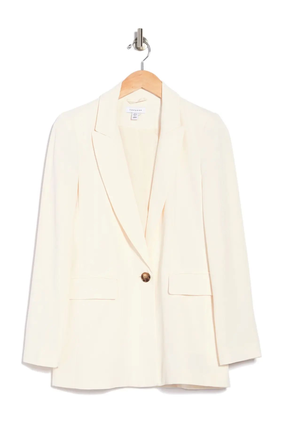 TOPSHOP | Lily Solid Twill Single Button Blazer | Nordstrom Rack | Nordstrom Rack