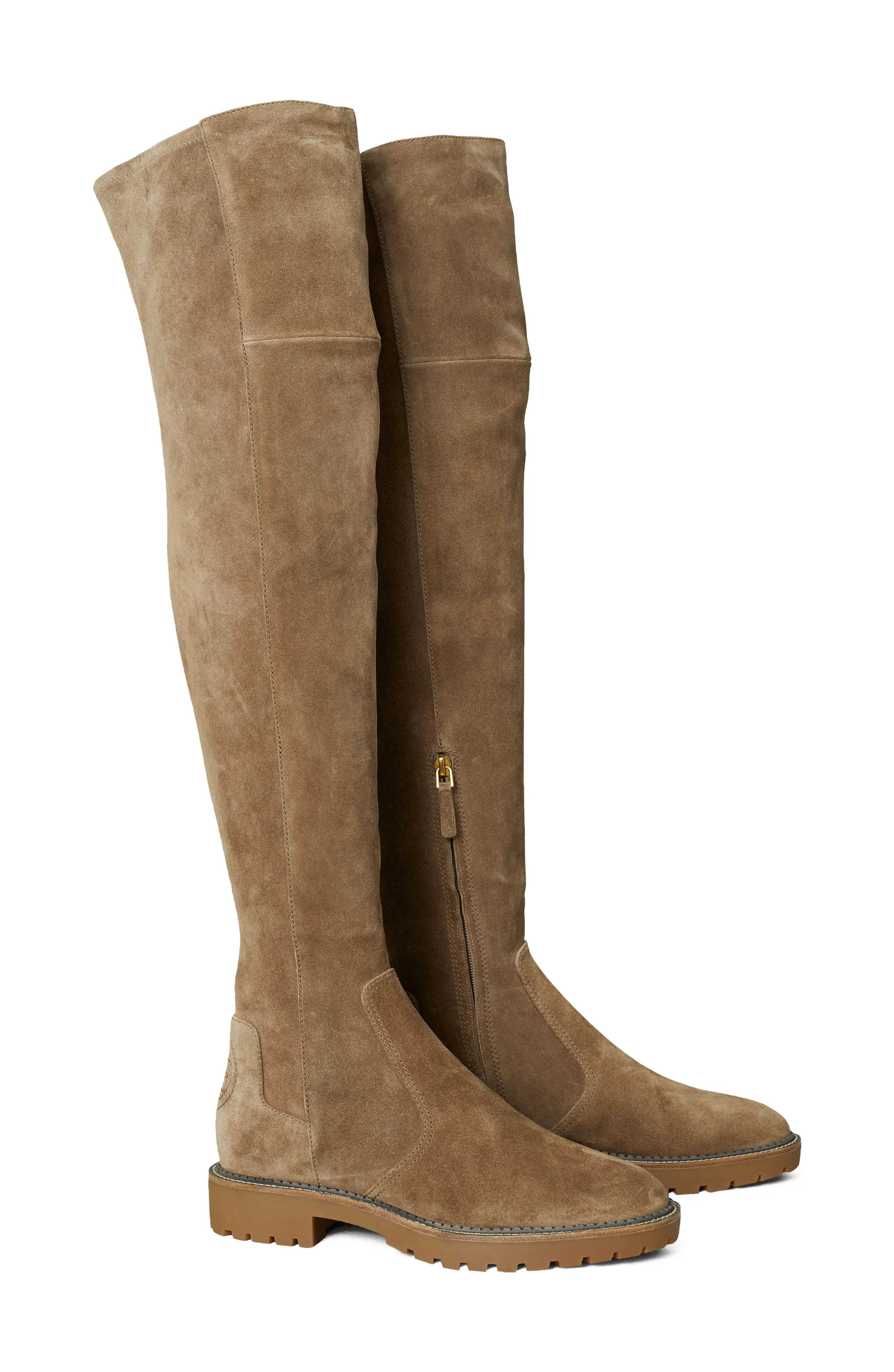 Women's Tory Burch Miller Over The Knee Boot, Size 7 M - Brown | Nordstrom