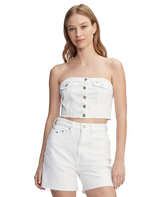 Women's Denim Bustier Top | Macy's Canada