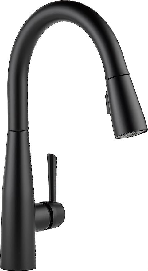 Delta Faucet Essa Black Kitchen Faucet with Pull Down Sprayer, Kitchen Sink Faucet, Faucets for K... | Amazon (US)