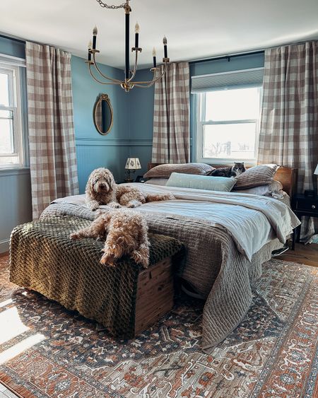 Who do you think is the most jealous when the others get attention? 

Primary bedroom goals with English cottage inspired checkered curtains, the softest sheets, and this plus red and rust area rug

#LTKsalealert #LTKfindsunder100 #LTKhome