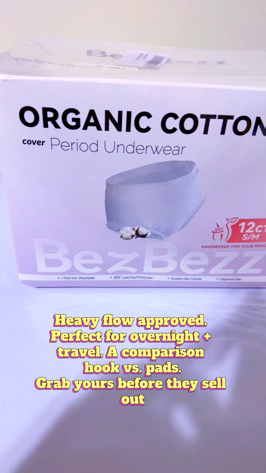 Organic & Disposable Period Underwear S-XL 10/12 Pieces| Ultra Thin Overnight Underwear for Women Heavy Flow Overnight Leak-Proof Ultra Soft Keep Dry Fresh, Control Odor A

#LTKHome #LTKselfcare #LTKActive