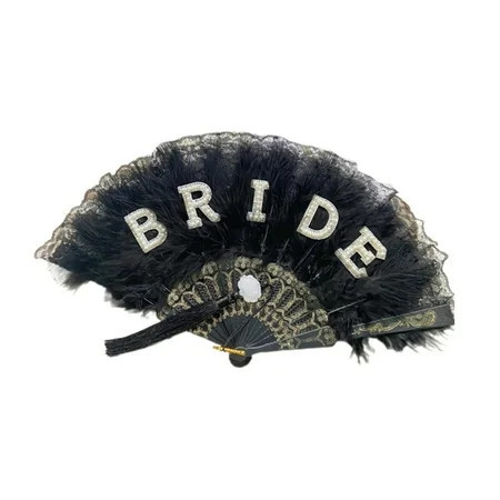 Bachelorette Fan Pearls BRIDE for Bride To Be Gift Bridal Shower Gift Supplies Bride to Be Lace Fan | Walmart (US)