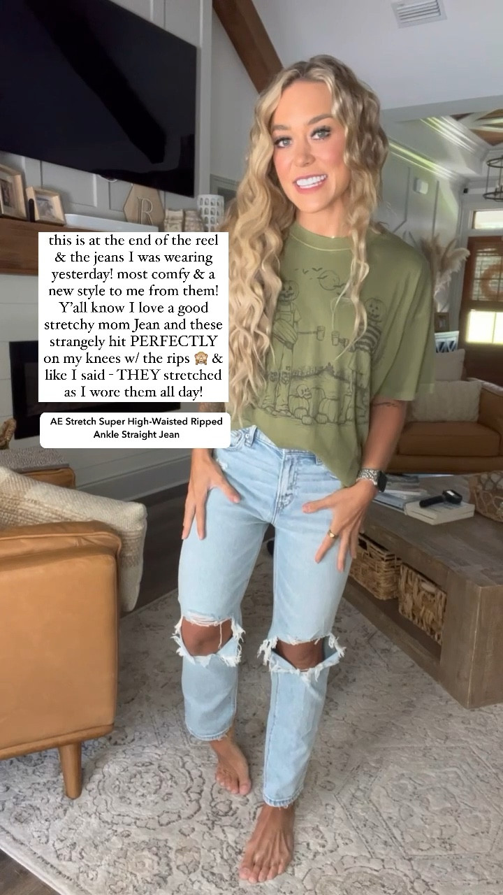 My new FAVES from American Eagle! 25% off right now as well! 🖇️👖🎃🫶🏼 I’m in the size 4! 

Denim / fall / ankle straight / try on 

#LTKunder50 #LTKsalealert #LTKFind