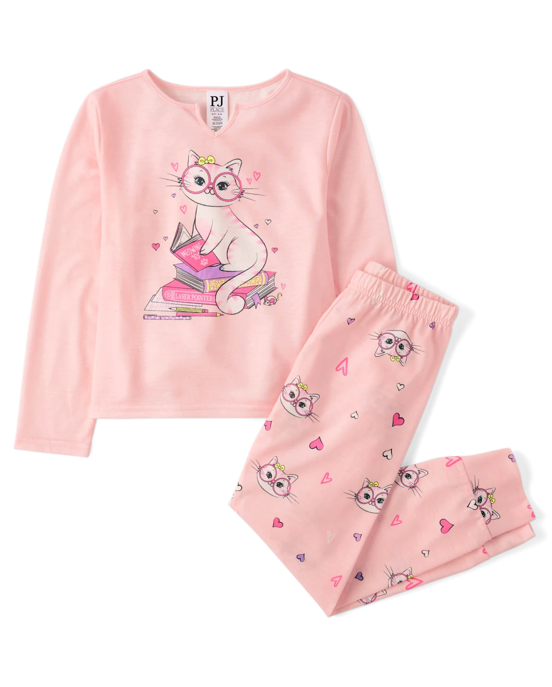Girls Cat Books Pajamas - pink | The Children's Place