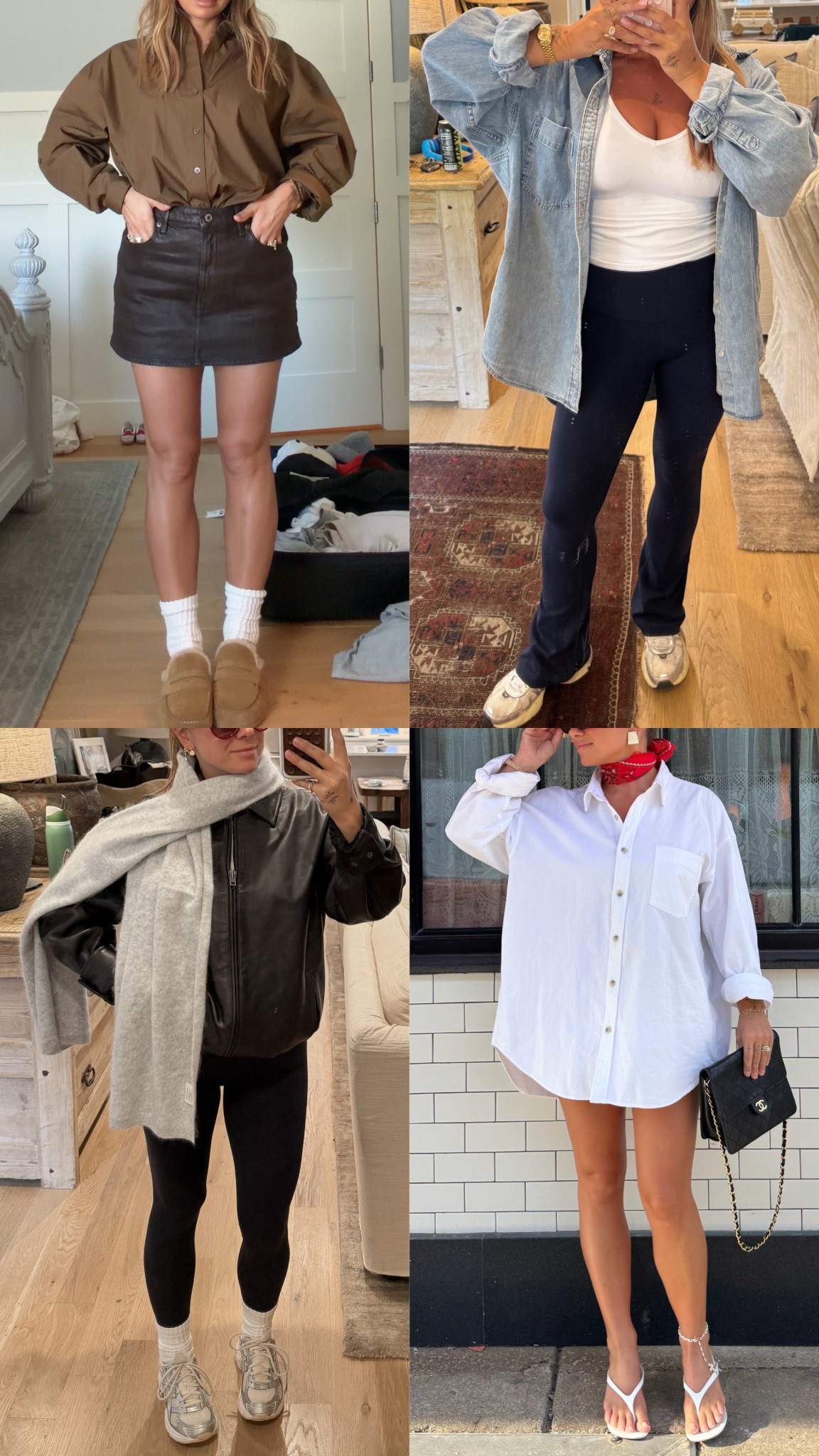 Aritzia Black Friday sale! 20-50% off everything. Size L in denim oversized shirts, M jacket, S in brown button up and small in white tank 

#LTKCyberWeek