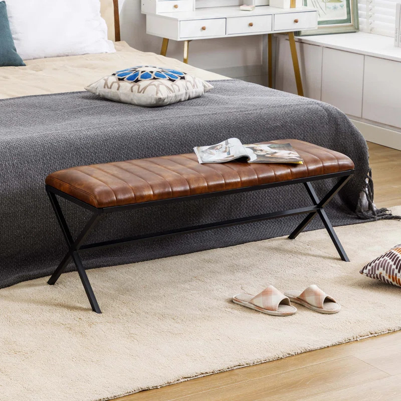 Wade Logan® Batrina Faux Leather Bench & Reviews | Wayfair | Wayfair North America