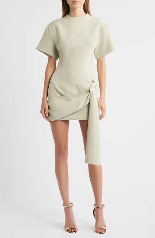 LIONESS Martini Draped Belt Minidress in Matcha at Nordstrom, Size X-Large | Nordstrom