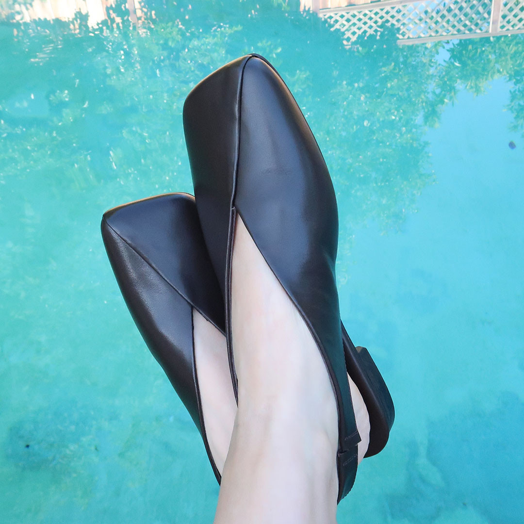 Square toes are back for fall shoes, and this pair of chocolate brown flats are perfect for the fall season. I love the soft leather and comfy fit.  

 #LTKOver40 #LTKWorkwear