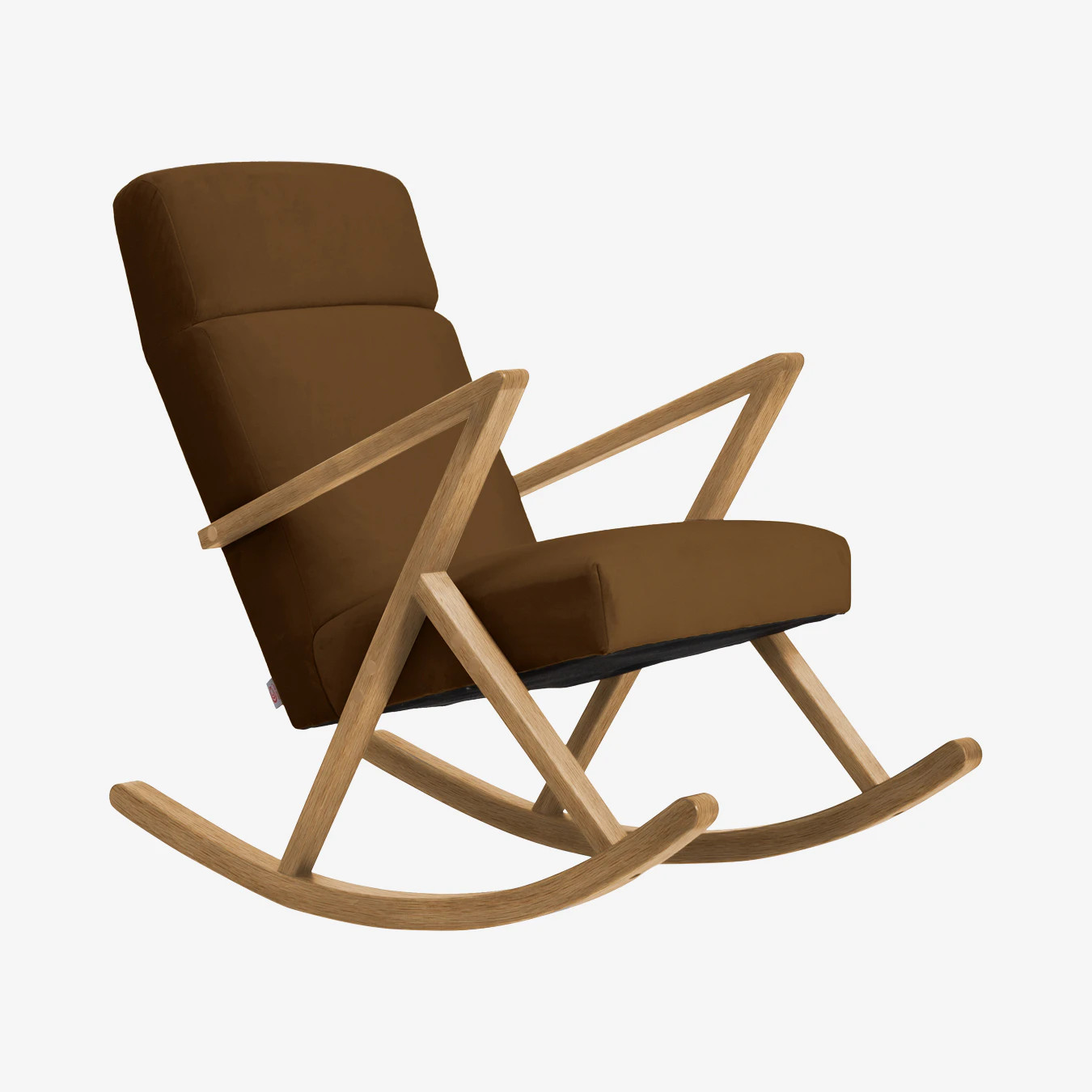 Retrostar Lounge Rocker in Caramel & Natural Oak - Velvet | Fy! (UK)