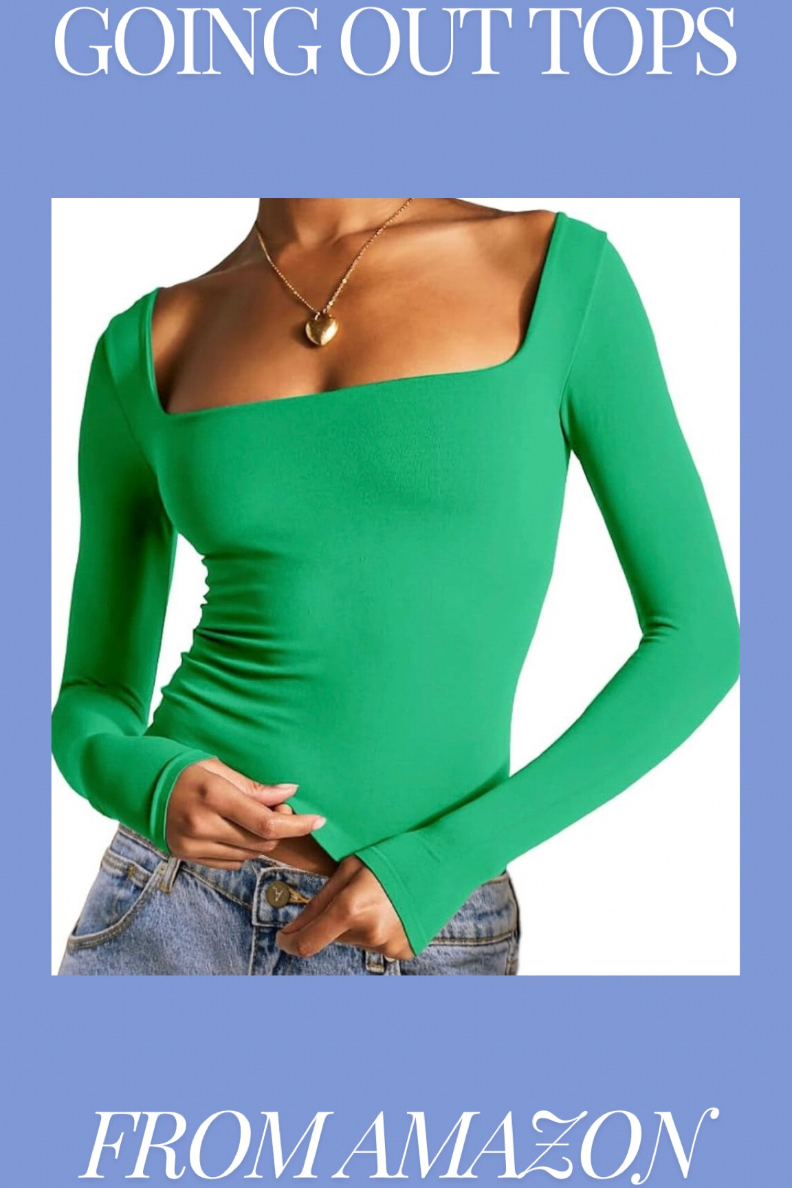 going out top from amazon! skims dupe top. fitted going out top! super easy to throw on and pair with jeans for a night out in college or with the girls!!! would also be perfect for a dinner date night or going to grab drinks! 

#LTKU #LTKStyleTip #LTKFindsUnder50