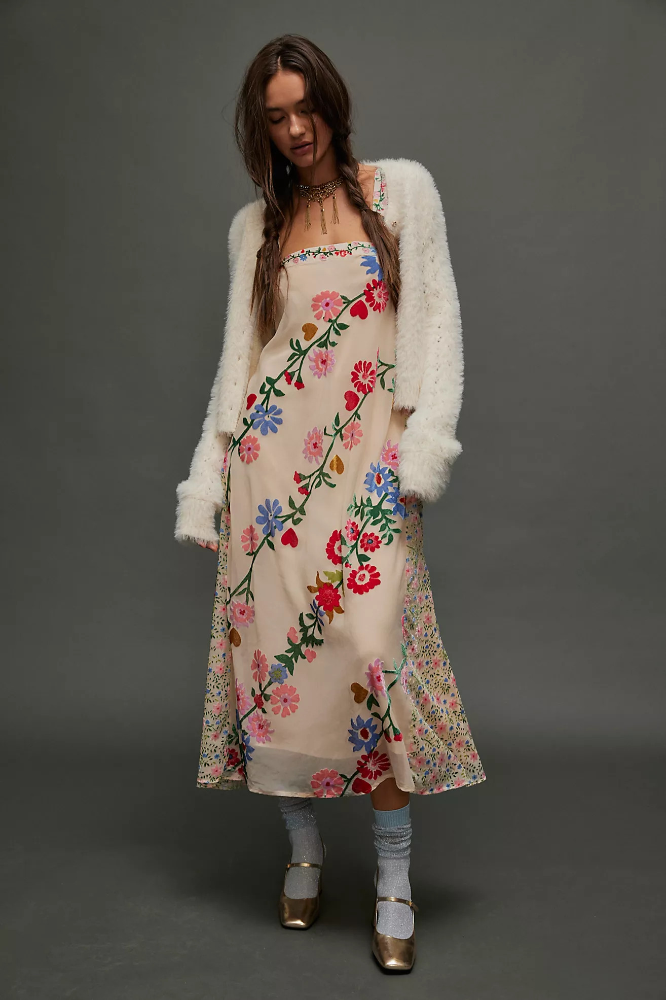 Falling Petals Velvet Maxi Dress | Free People (Global - UK&FR Excluded)