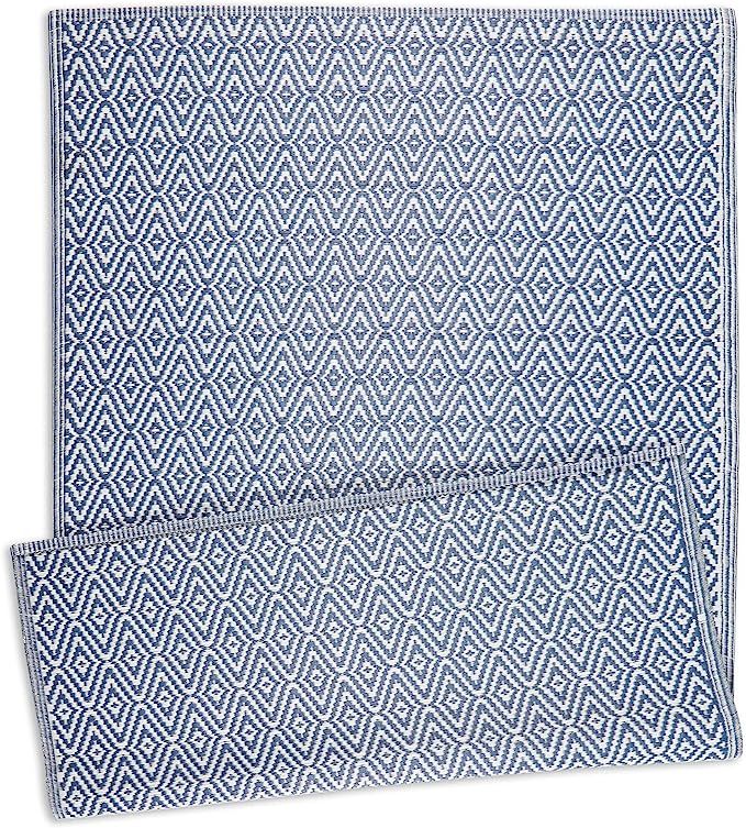 DII Reversible Indoor/Outdoor Diamond Woven Rug, 4x6', French Blue | Amazon (US)