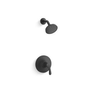 KOHLER Simplice 2-Handle Shower Faucet Trim Kit in Matte Black (Valve Not Included) TS27392-4G-BL... | The Home Depot