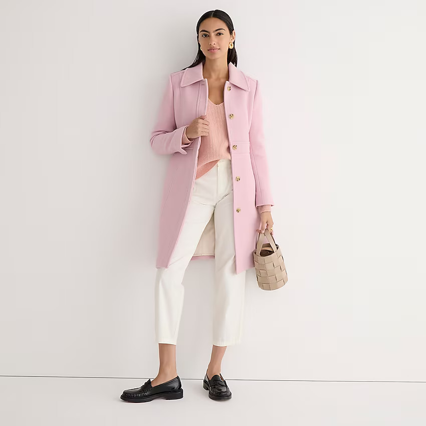 New lady day topcoat in Italian double-cloth wool | J. Crew US