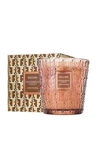 Voluspa Gingerbread Chalet 3 Wick Hearth Candle in Beauty: NA. | Revolve Clothing (Global)