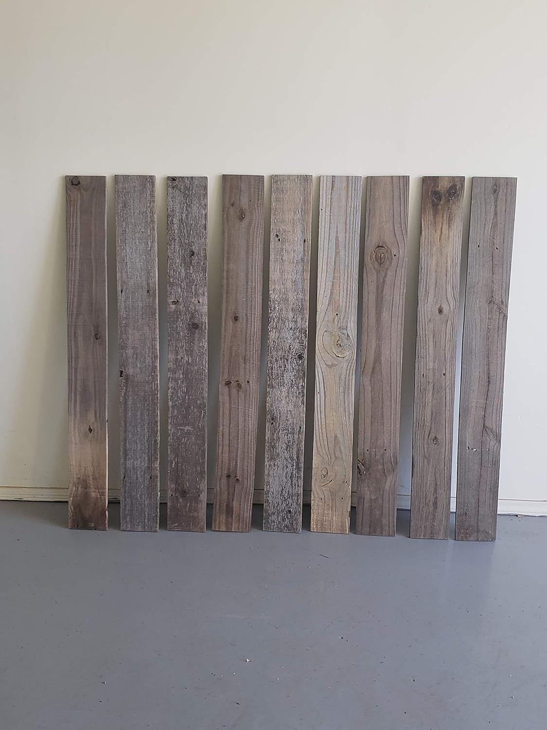 Rustic Weathered Reclaimed Wood Planks for DIY Crafts, Projects and Decor (9 Planks - 5.5"x48") | Amazon (US)