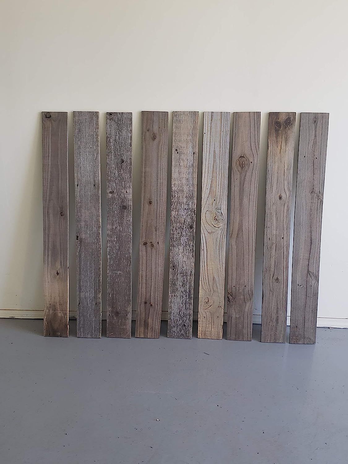 Rustic Weathered Reclaimed Wood Planks for DIY Crafts, Projects and Decor (9 Planks - 5.5"x48") | Amazon (US)