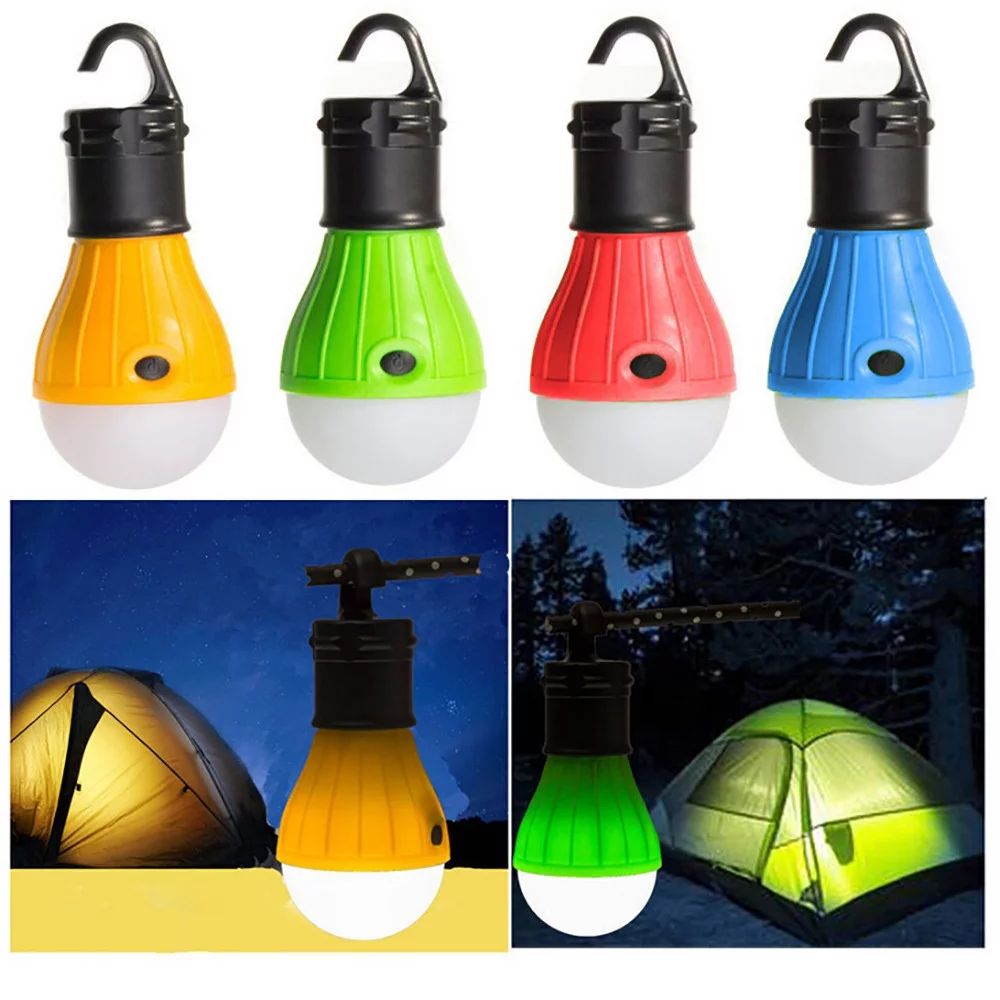 Bright 4Pc Outdoor Portable Hanging LED Camping Tent Light Bulb Fishing Lantern Lamp - Walmart.co... | Walmart (US)