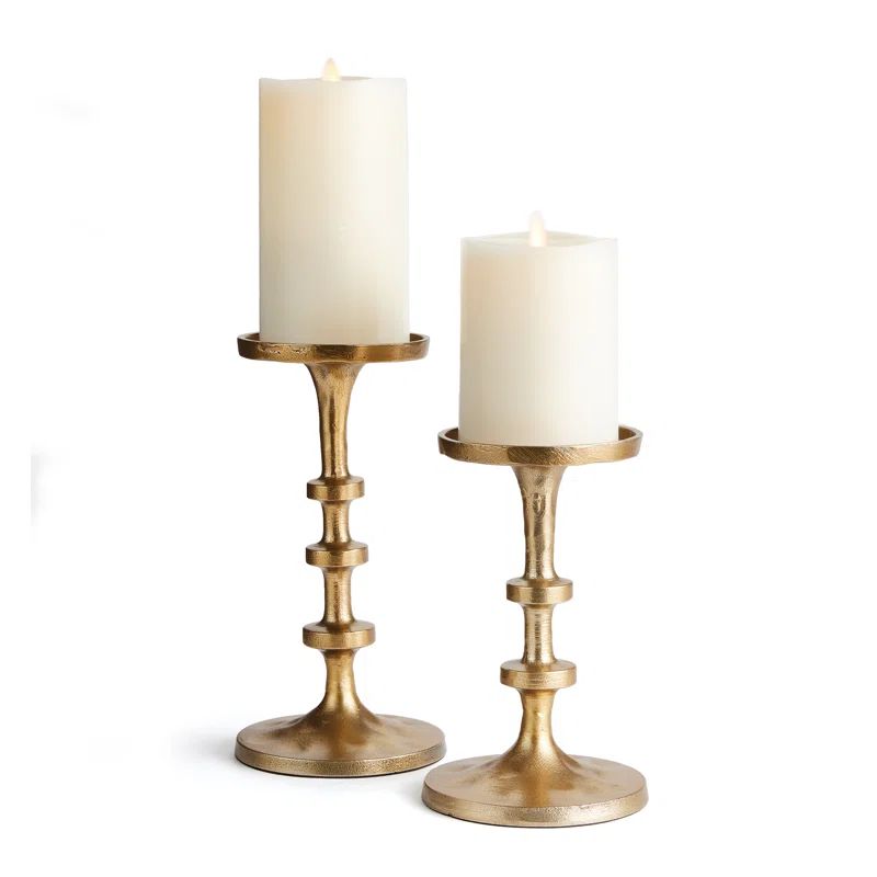 Maudie 10'' H Aluminum Tabletop Candlestick | Wayfair North America