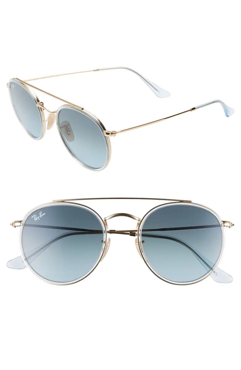 51mm Aviator Gradient Lens Sunglasses | Nordstrom