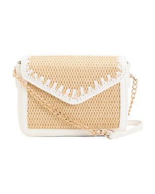 Solid Crossbody With Envelope Flap Knit Trim | Handbags | Marshalls | Marshalls