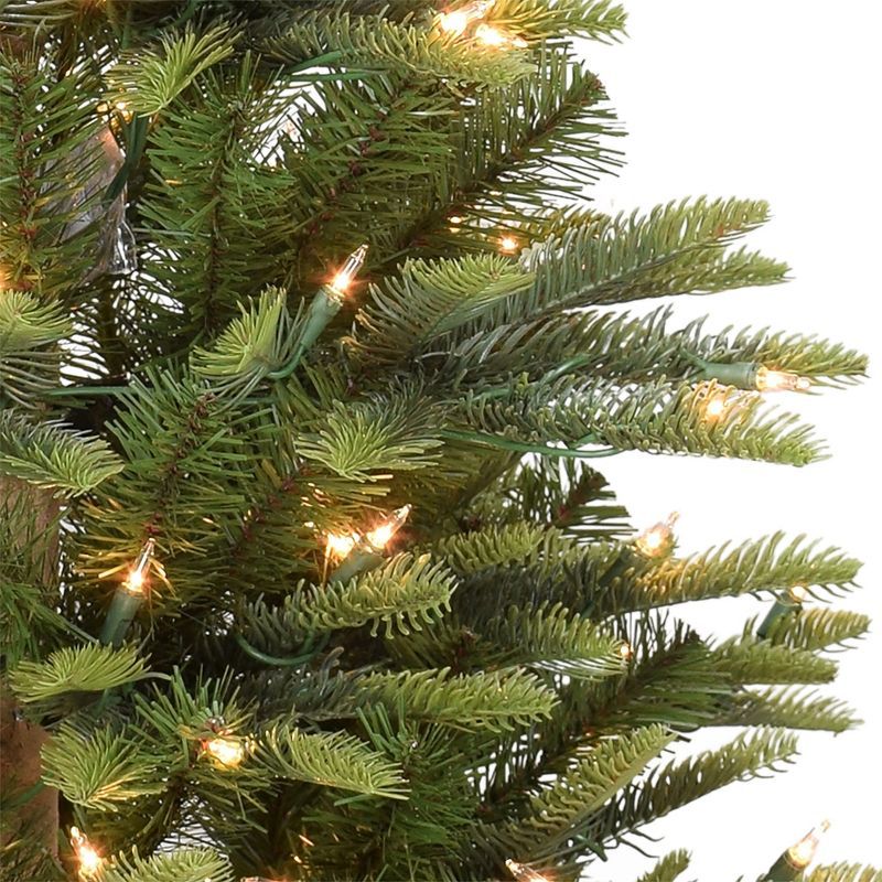 Puleo International 7.5 Foot Tall Pre Lit Artificial Aspen Green Fir Christmas Tree with 1319 Ind... | Target