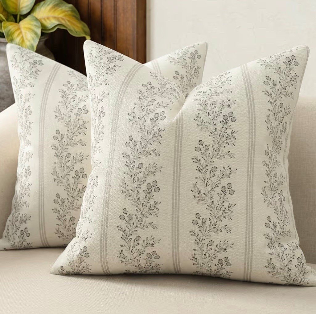 Amazon Vintage Throw Pillow Covers 16x16 Set of 2, Striped Floral Pillow Cover

#LTKSaleAlert #LTKHome