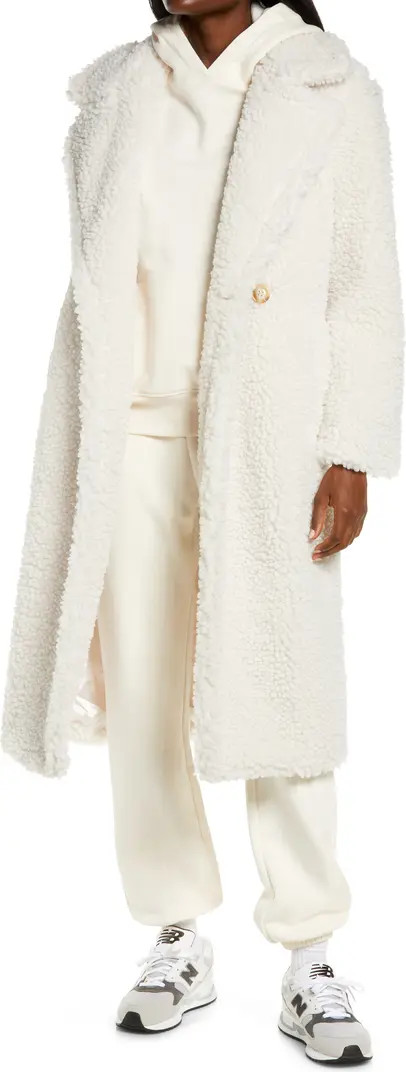 Gertrude Double Breasted Teddy Coat | Nordstrom