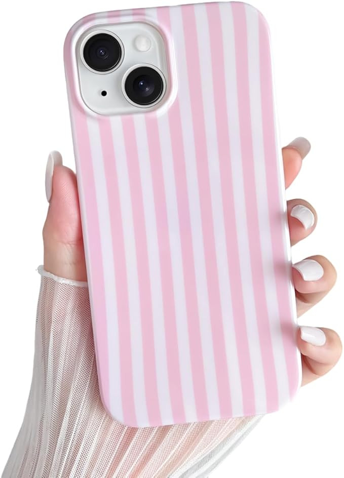 Yeddabox for iPhone 15 Case Cute Striped Phone Case Soft TPU Slim Shockproof Phone Cover for Wome... | Amazon (US)