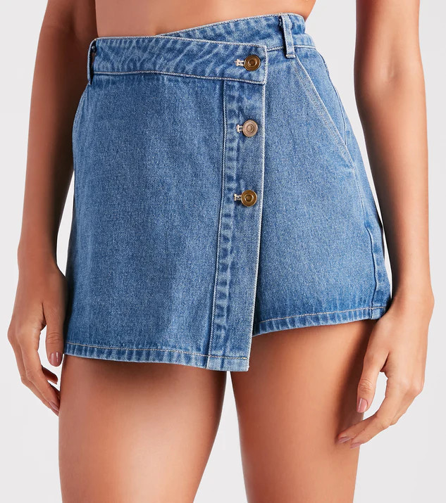 Summer Weekend Style Denim Skort | Windsor Stores