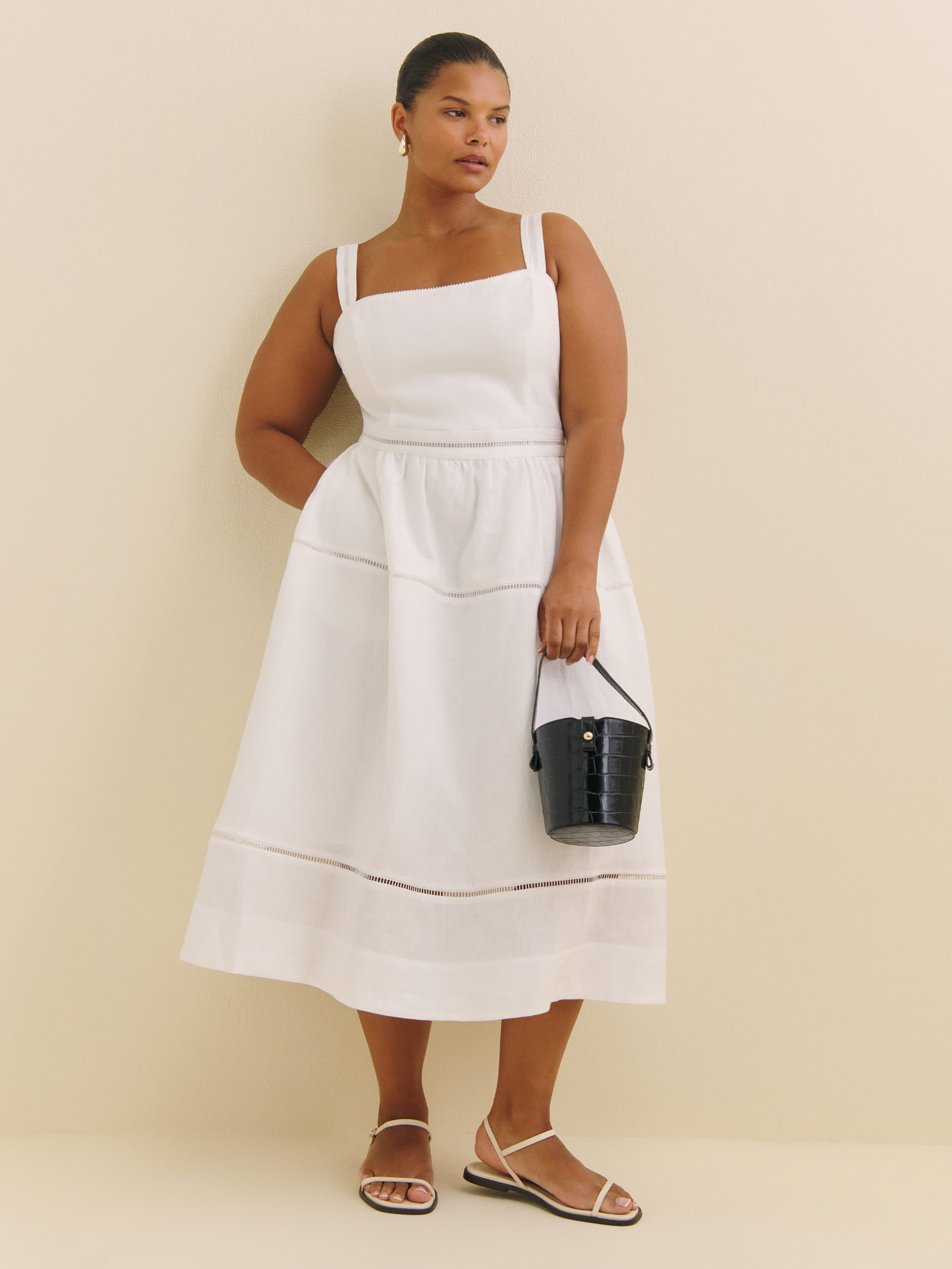 Everett Linen Dress Es | Reformation (Global)