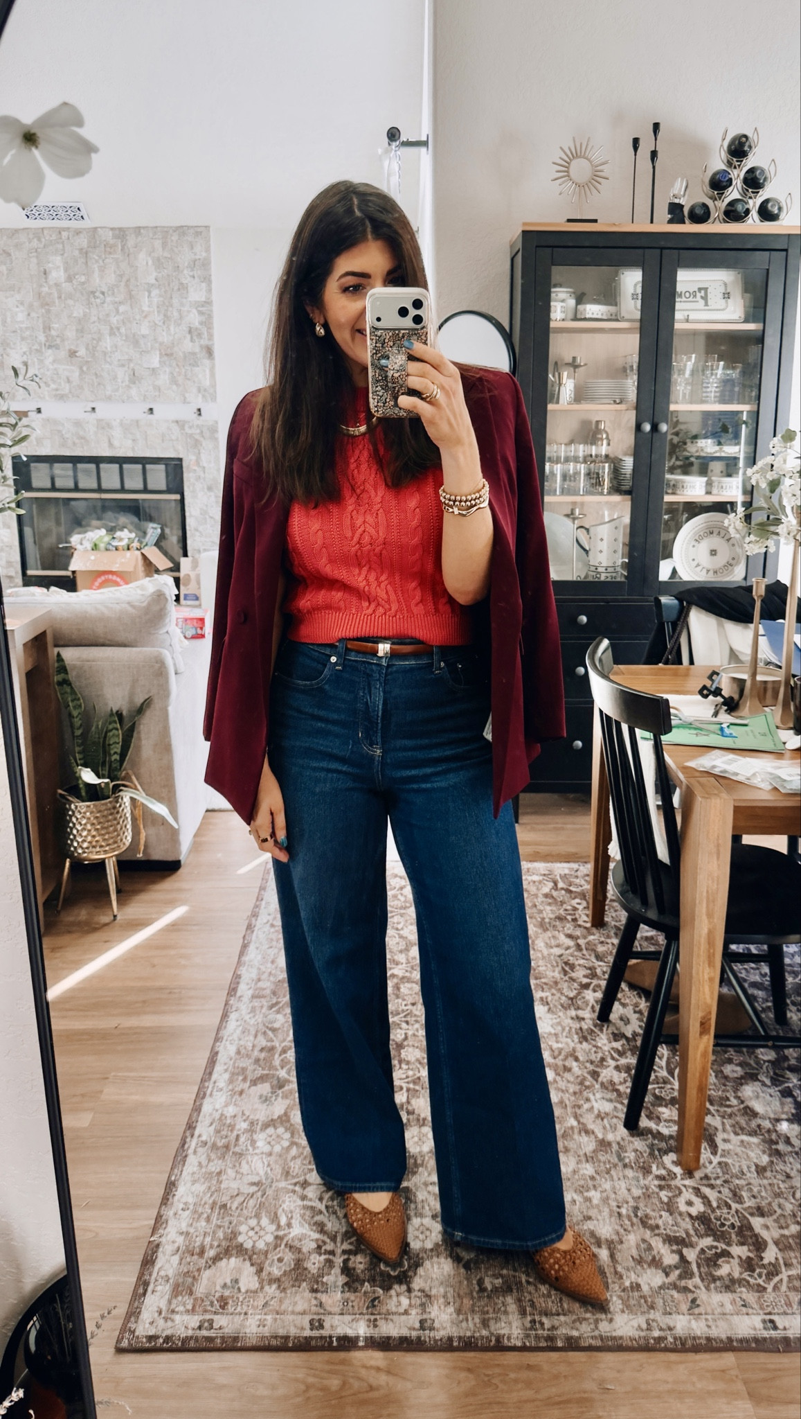 Weekly work outfit planner
Short sleeve sweater-medium
Blazer-medium
Wide leg shaping jeans-medium (Meghanxspanx)


#LTKMidsize #LTKTall #LTKWorkwear