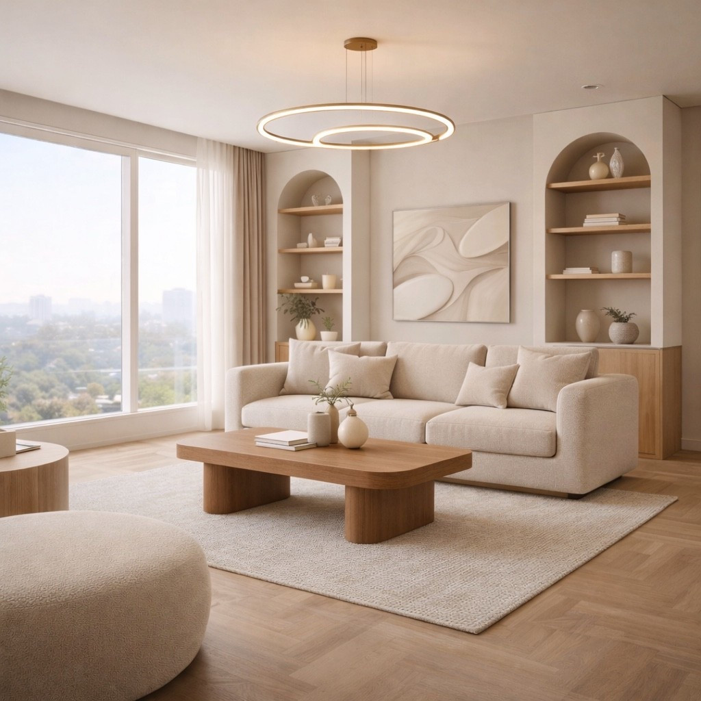 A modern neutral living room designed in warm beige tones with natural wood details. This space features a soft sofa, a sculptural wooden coffee table, cozy textiles, and minimal decor — creating a calm, elegant, and timeless interior. Perfect inspiration for a modern, cozy home 🤍

#livingroominspo
#modernlivingroom
#neutralinterior
#cozyhome
#woodenfurniture
#minimalinterior
#homedecorinspo
#modernhome
#beigeinterior
#ltkhome
#luxuryinterior
#scandinavianstyle
#warmminimalism


#LTKSaleAlert #LTKHome #LTKGiftGuide