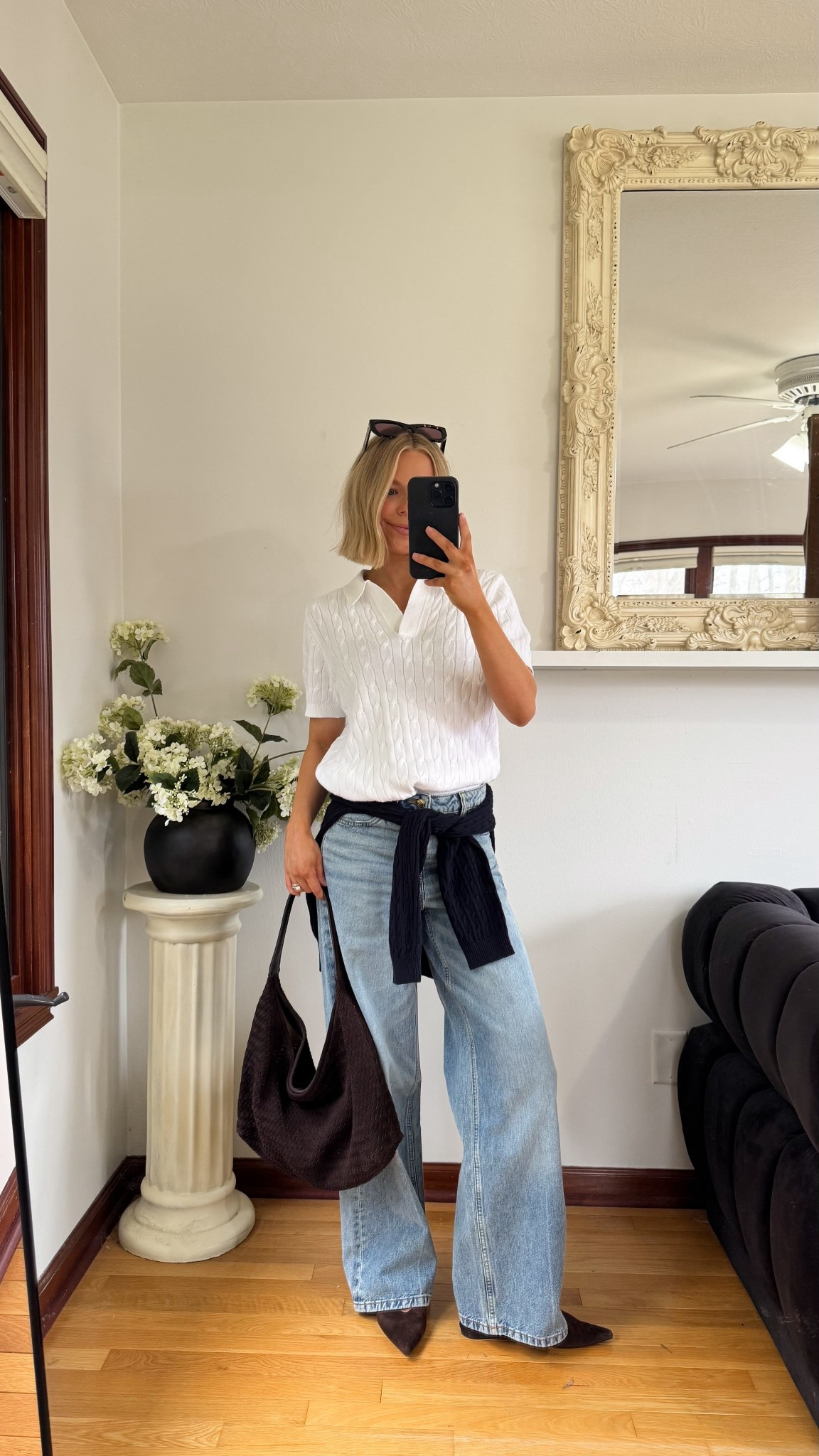 Linking up all of my current fave cable knits for spring from @tommyhilfiger. Sizing below: 
White polo: Medium
Blue vest: Medium
Grey long sleeve: Small 
#tommyfamily #ad
