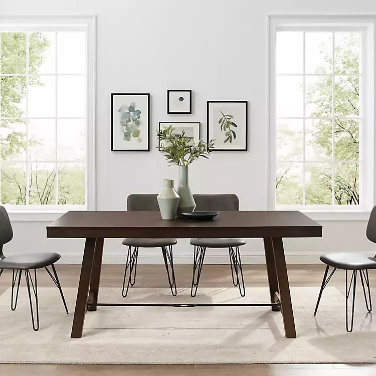 Dark Oak Wood Rustic Dining Table | Kirkland's Home