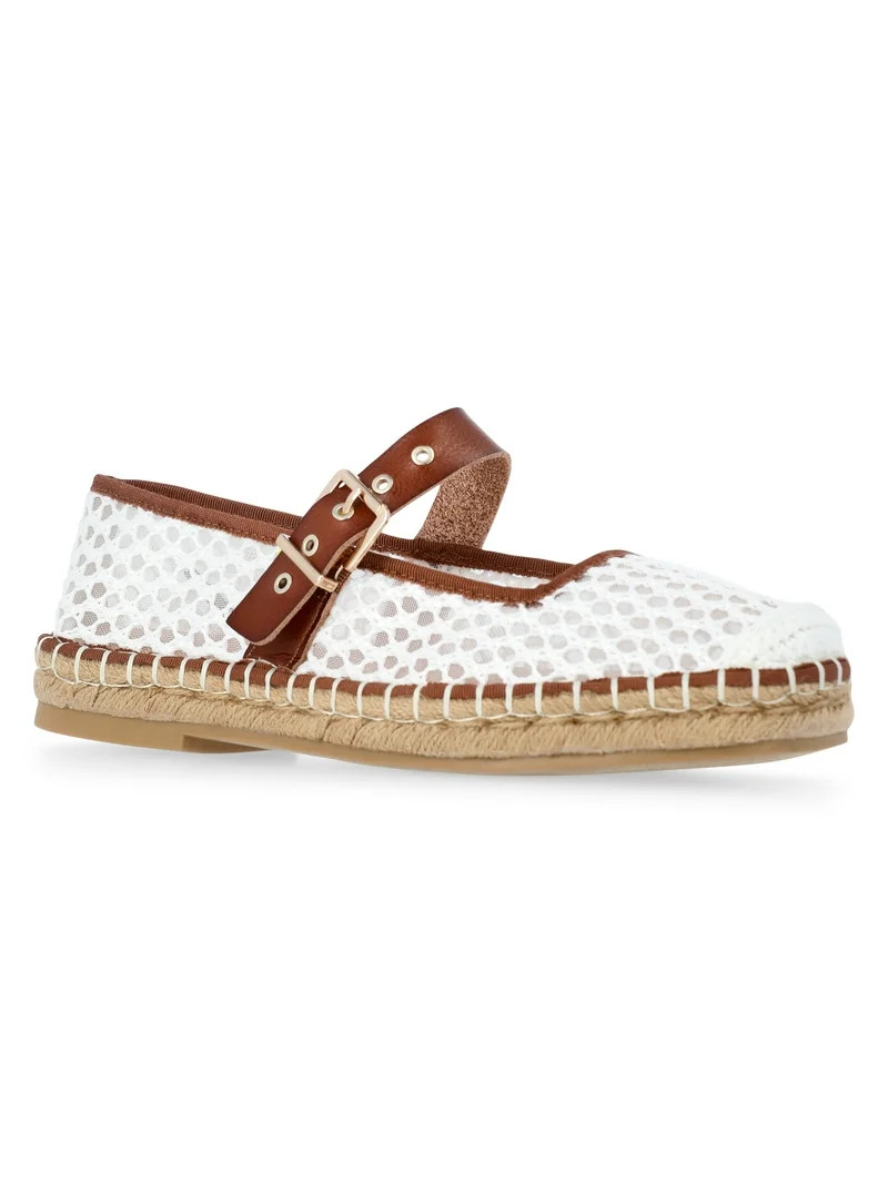 Time and Tru Women's Espadrille Mary Jane Flats | Walmart (US)