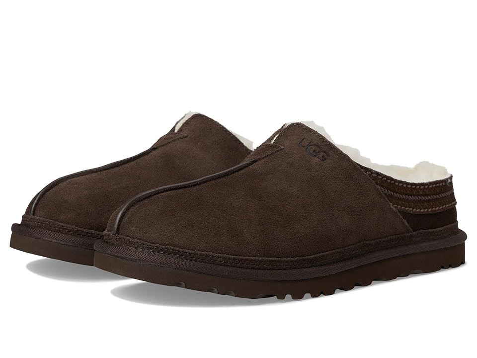 UGG Neuman Men's Clog Shoes Dusted Cocoa/Natural : 6 D - Medium, Suede | Zappos