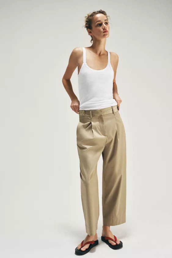 LOW-RISE TROUSERS WITH SIDE BELT LOOPS | Zara UK