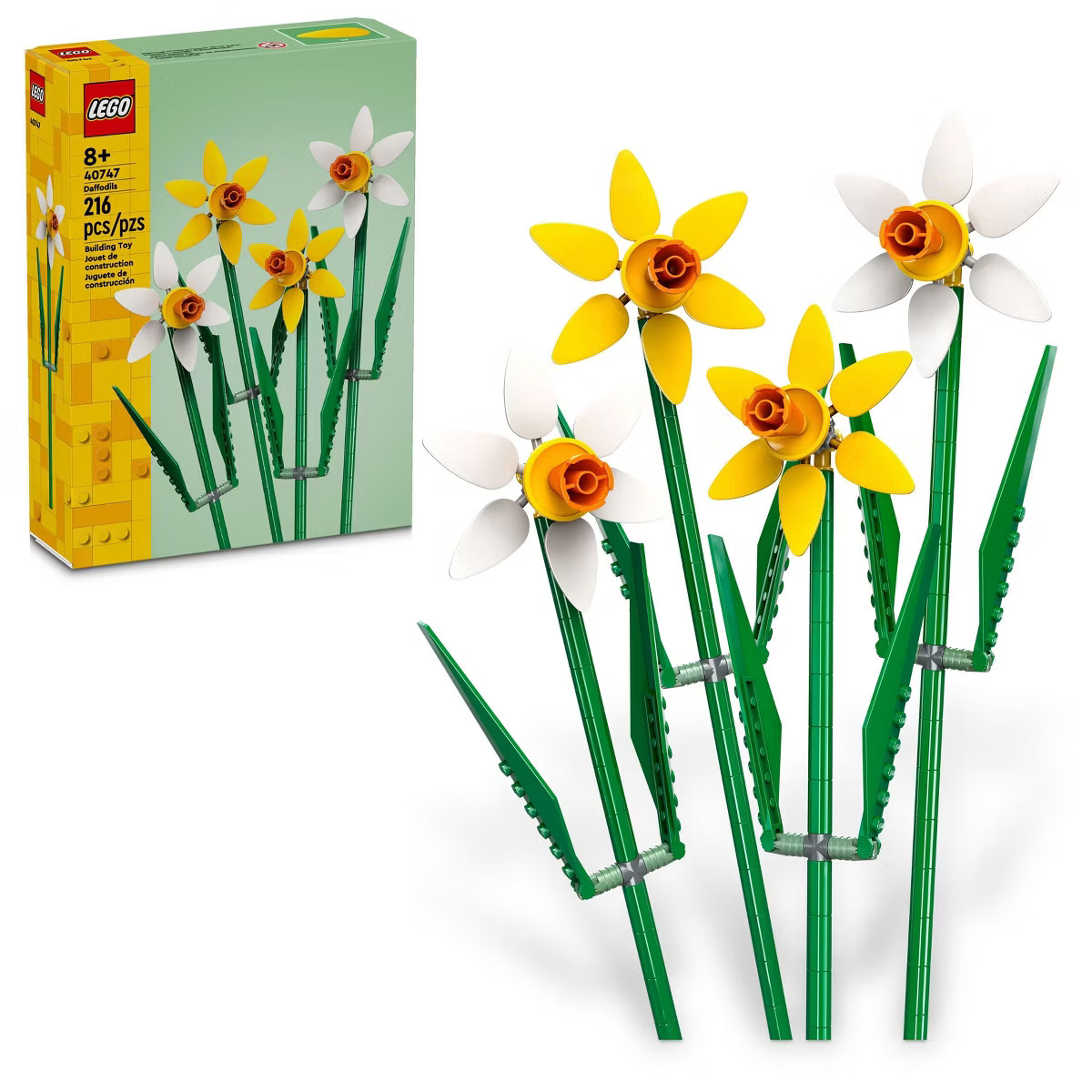 LEGO Flowers Celebration Gift, Yellow and White Daffodil Room Decor 40747 | Target