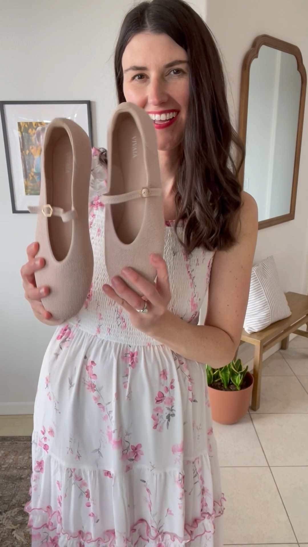 Vivaia Nelly Mesh MaryJane “the cooling Maryjane”. Ultimate everyday flat that balances elegance with all-day comfort with a triple layer sole.  It folds, making easy travel. Adaptall strap for a perfect fit. Machine washable so no stinky feet. Breathable mesh in a rose gold. These come in 9 colors.

#LTKOver40 #LTKShoeCrush #LTKWorkwear