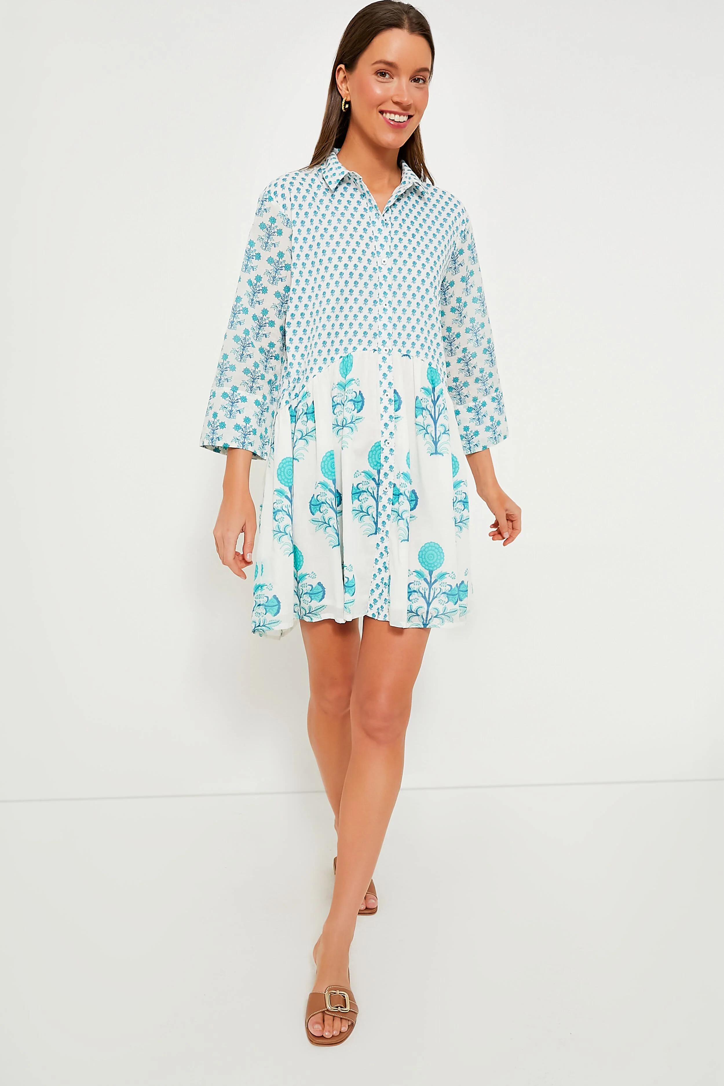 Exclusive Turquoise Deauville Short Dress | Tuckernuck (US)