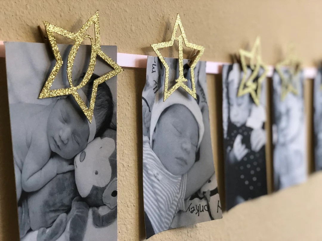 Twinkle Twinkle Little Star... Photo Banner... First Birthday... Baby Girl... Gold... Pink... - E... | Etsy (US)