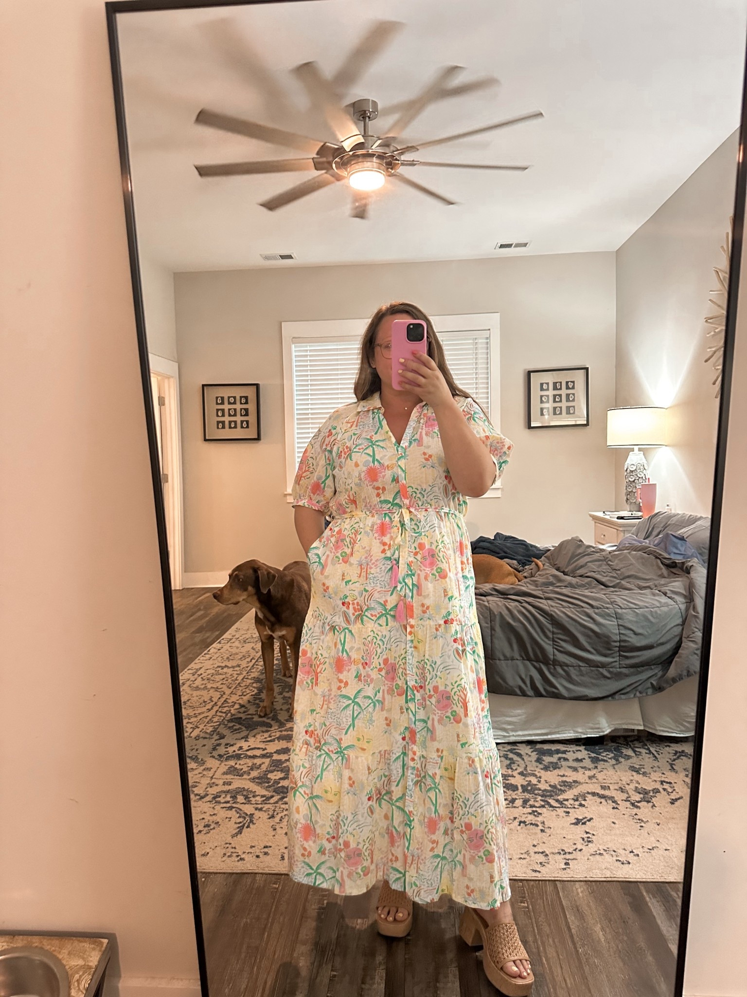 I think this may be my Easter outfit 😍 

Dress is Roller Rabit x Target (size L)
Shoes are Madden NYC from Walmart 